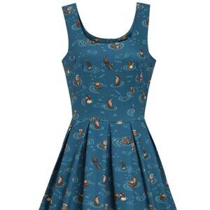 Dolly and Dotty Amanda Blue Otter Family Tea Dress - Size US 14 / UK 18
